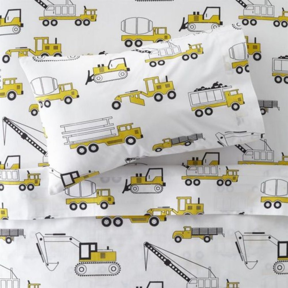 🌿The Land of Nod | Crate & Barrel Organic Builder's Toddler 3 Piece Sheet Set🌿 - Picture 9 of 9
